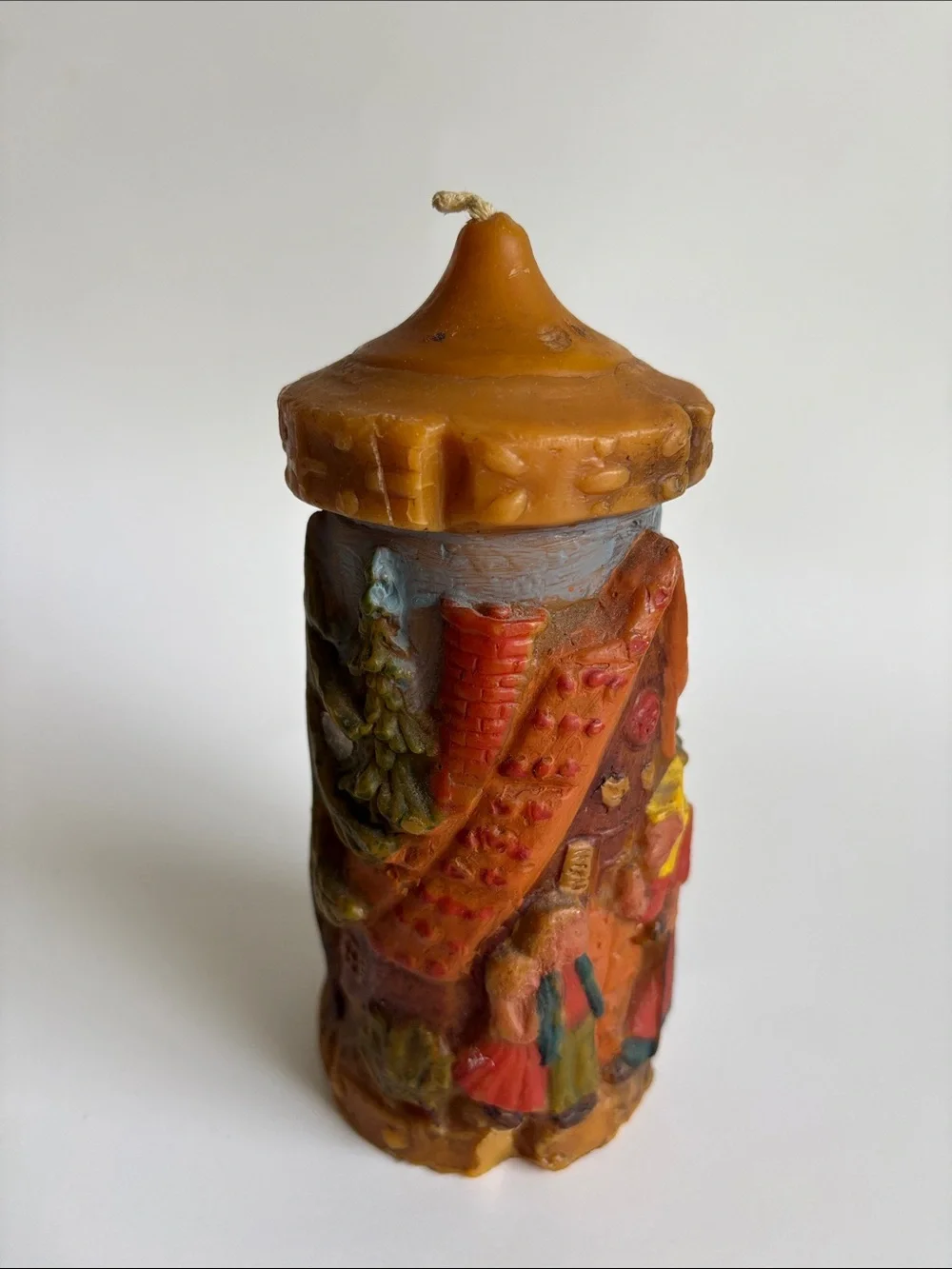 Vintage 6” Hansel and Gretal German Gunter Kerzen Candle Unused Hand Carved